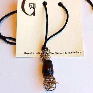 Necklace Vintage Hand Crafted American Artist Enamel Copper #eshopchicago